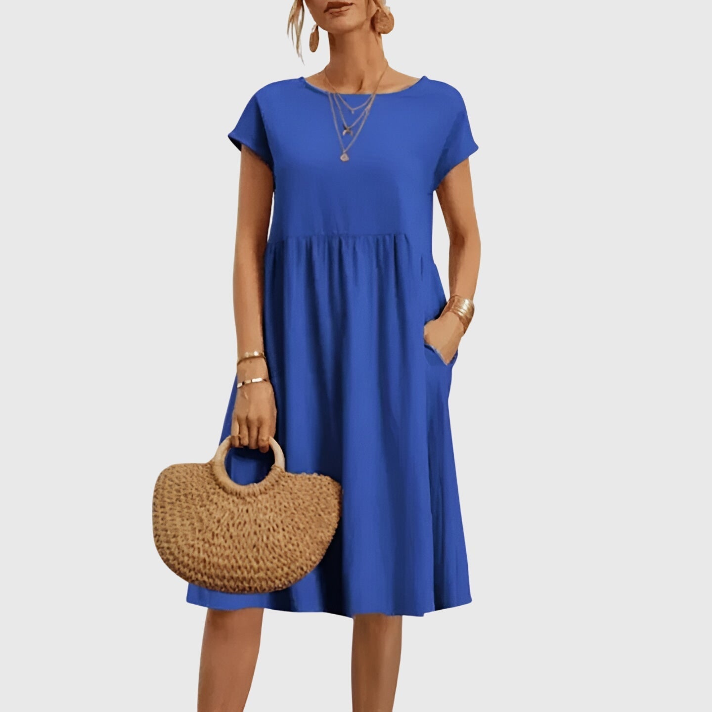 Vestido Mujer Elegante Tela Ligera Diseño Fluido Ideal Para Fiesta y Ocasiones Especiales 2
