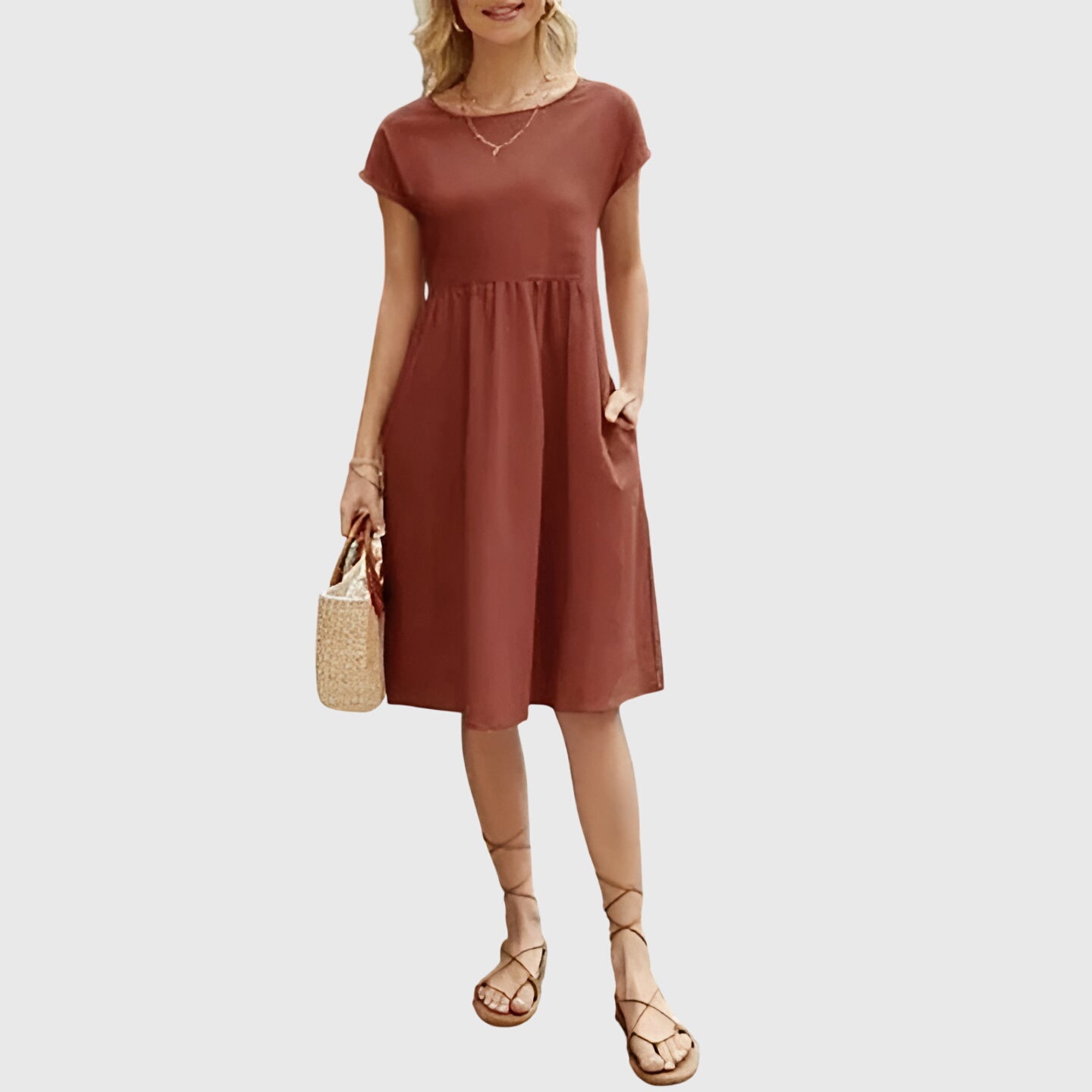 Vestido Mujer Elegante Tela Ligera Diseño Fluido Ideal Para Fiesta y Ocasiones Especiales 8