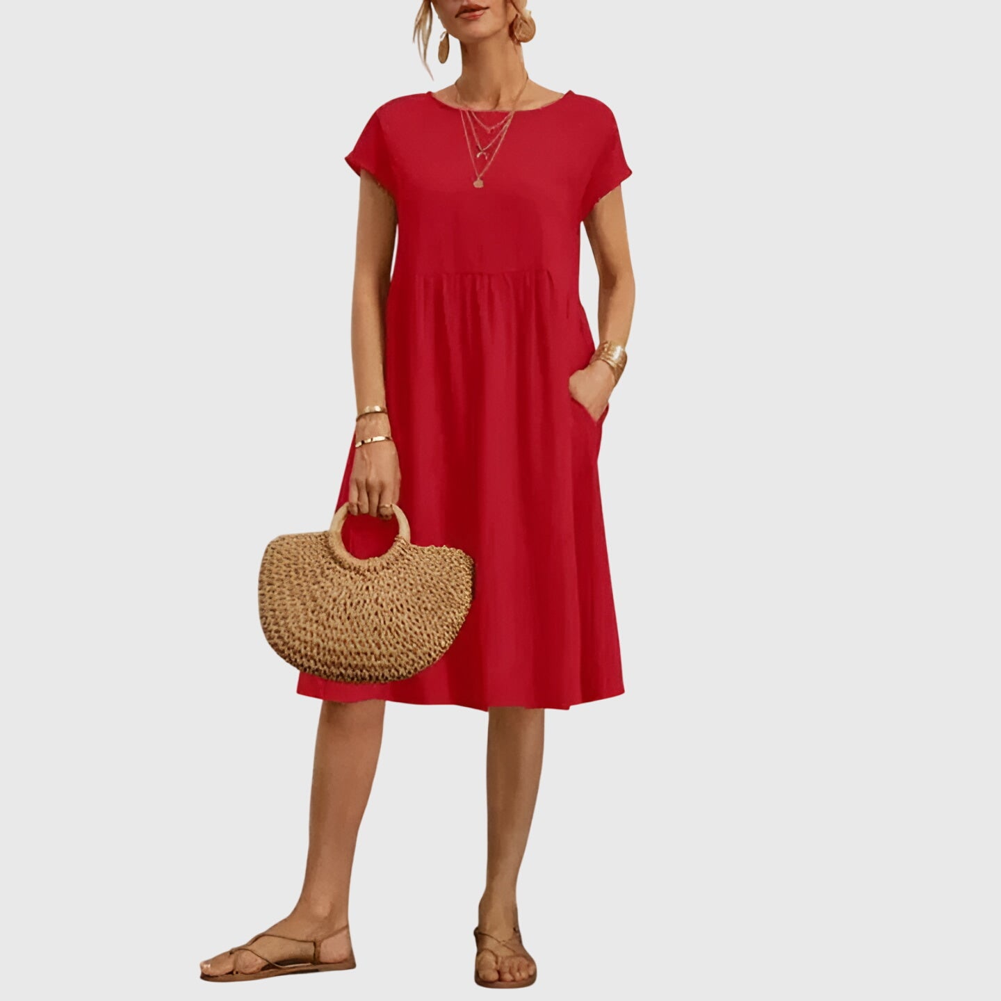 Vestido Mujer Elegante Tela Ligera Diseño Fluido Ideal Para Fiesta y Ocasiones Especiales 9