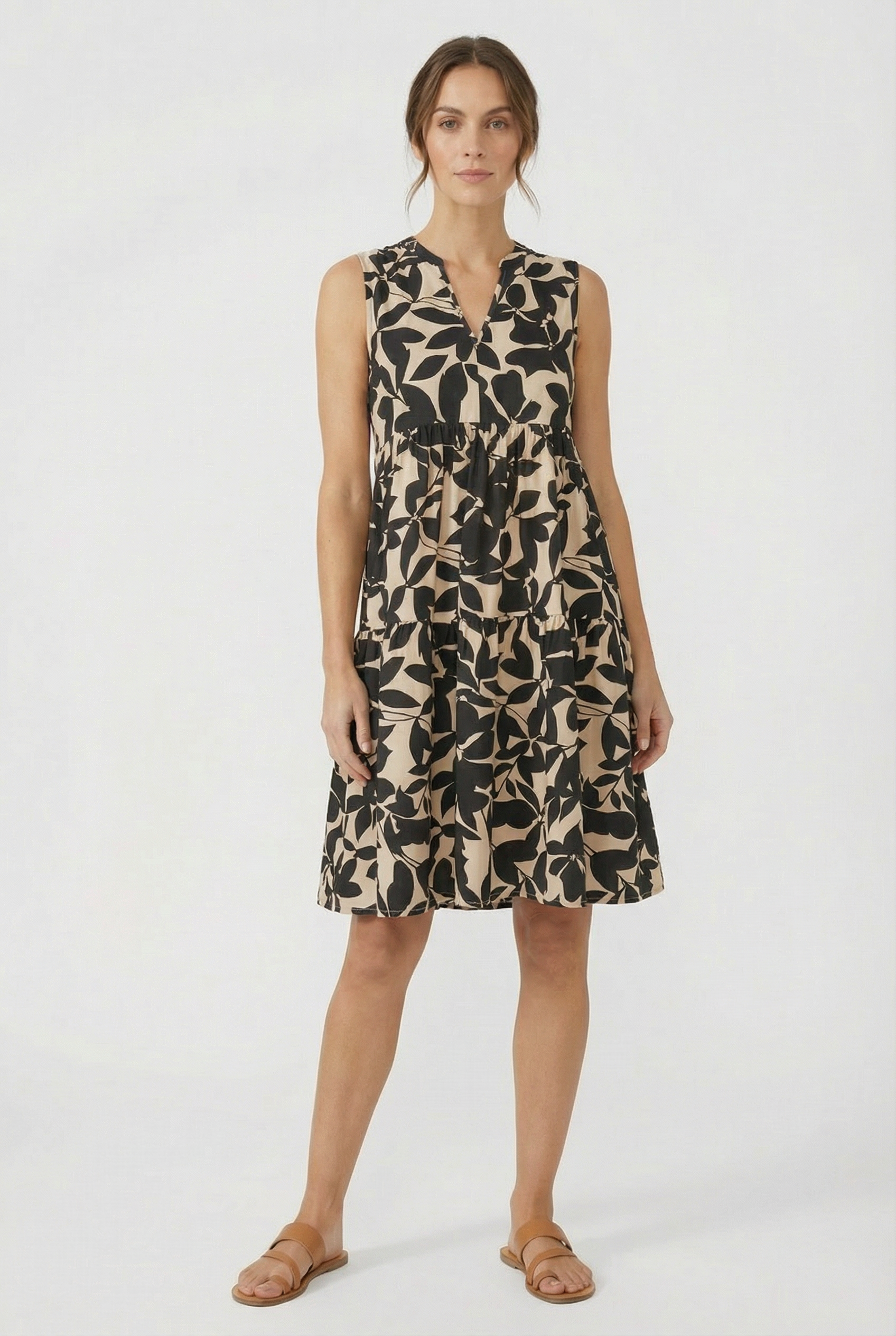 Vestido de Mujer Floral Ligero Corte A para Verano con Tejido Transpirable 4
