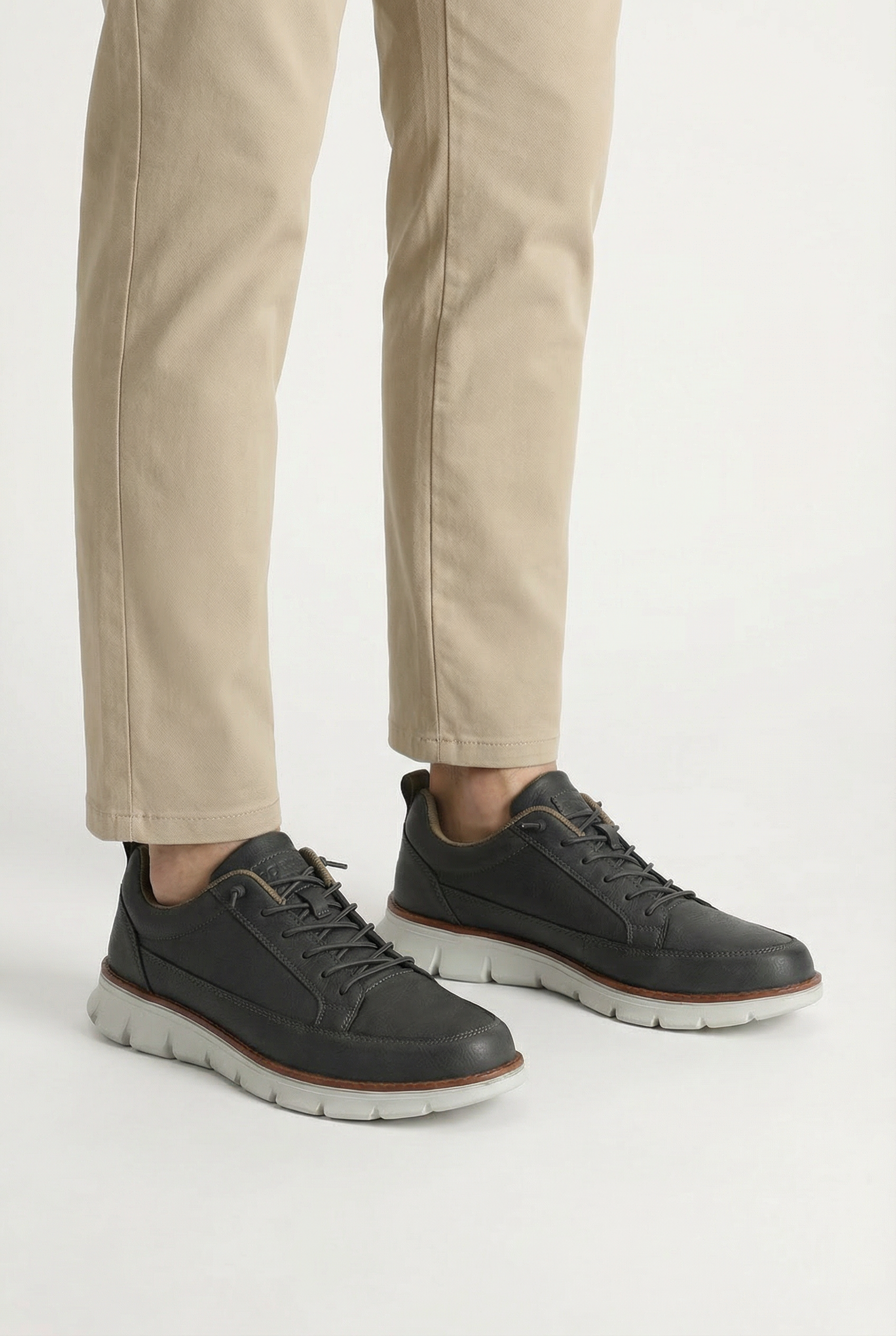 Zapatillas Hombre Cuero Genuino Diseño Ergonómico Con Plantilla Acolchada 3