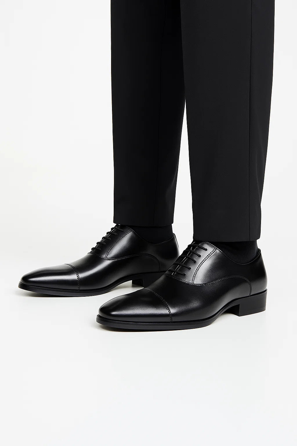 Zapatos Hombre Vestir Cuero Negro Derby Elegante 0