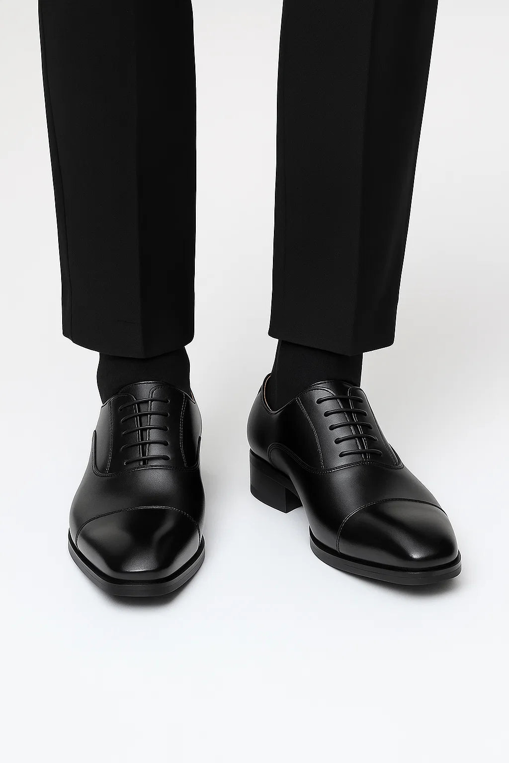 Zapatos Hombre Vestir Cuero Negro Derby Elegante 1