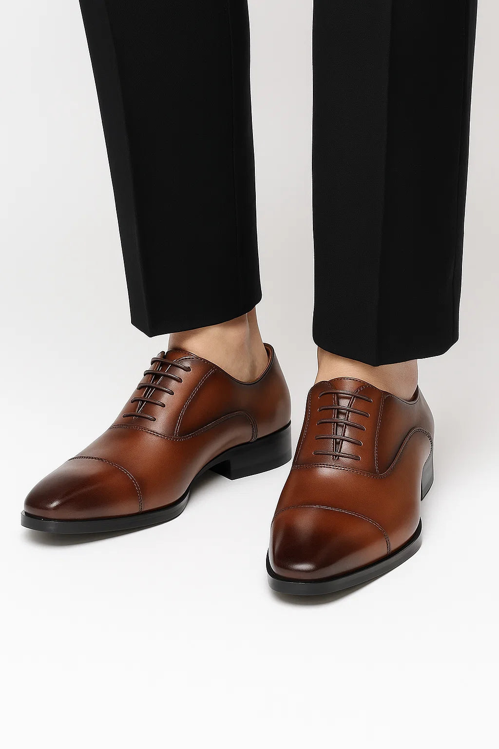 Zapatos Hombre Vestir Cuero Negro Derby Elegante 2