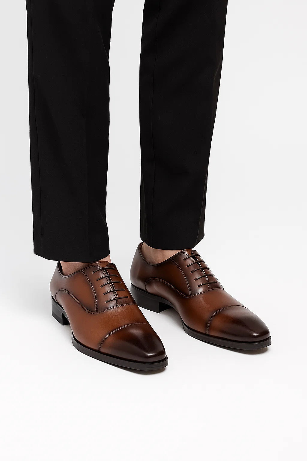 Zapatos Hombre Vestir Cuero Negro Derby Elegante 3
