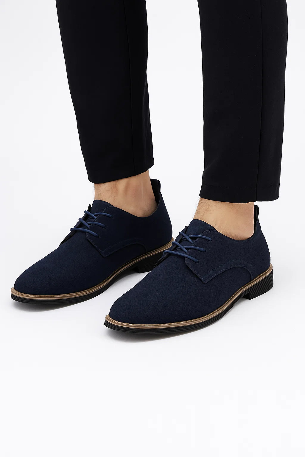 Zapatos Oxford Hombre Piel Ante Con Cordones Elegantes Para Negocios y Ocasiones Informales 2