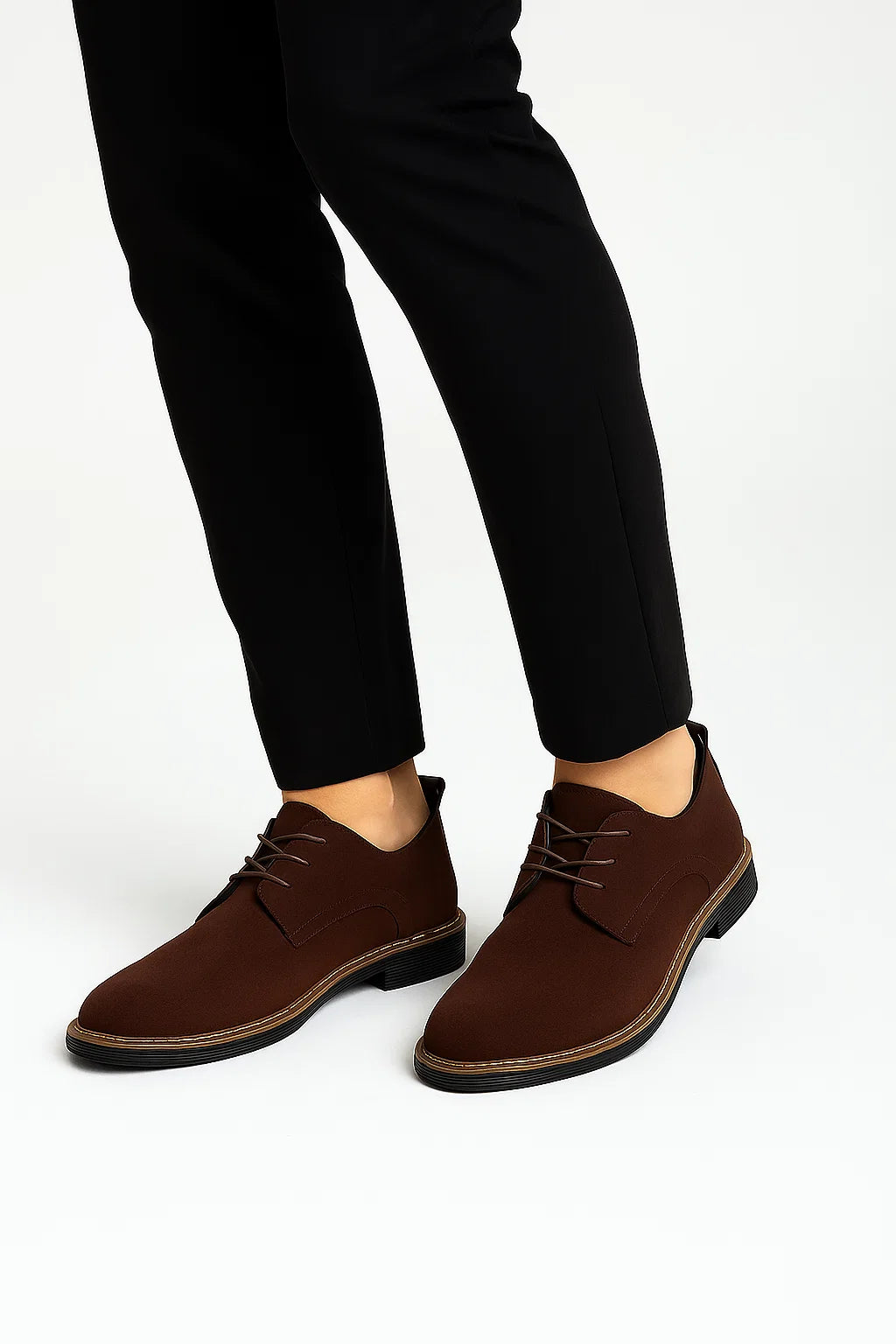 Zapatos Oxford Hombre Piel Ante Con Cordones Elegantes Para Negocios y Ocasiones Informales 4