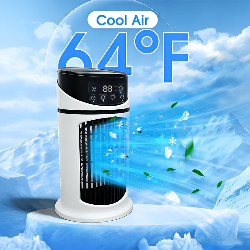 Ventilador Portátil de Enfriamiento por Neblina - Ajustable, Silencioso - Uso en Casa y Aire Libre