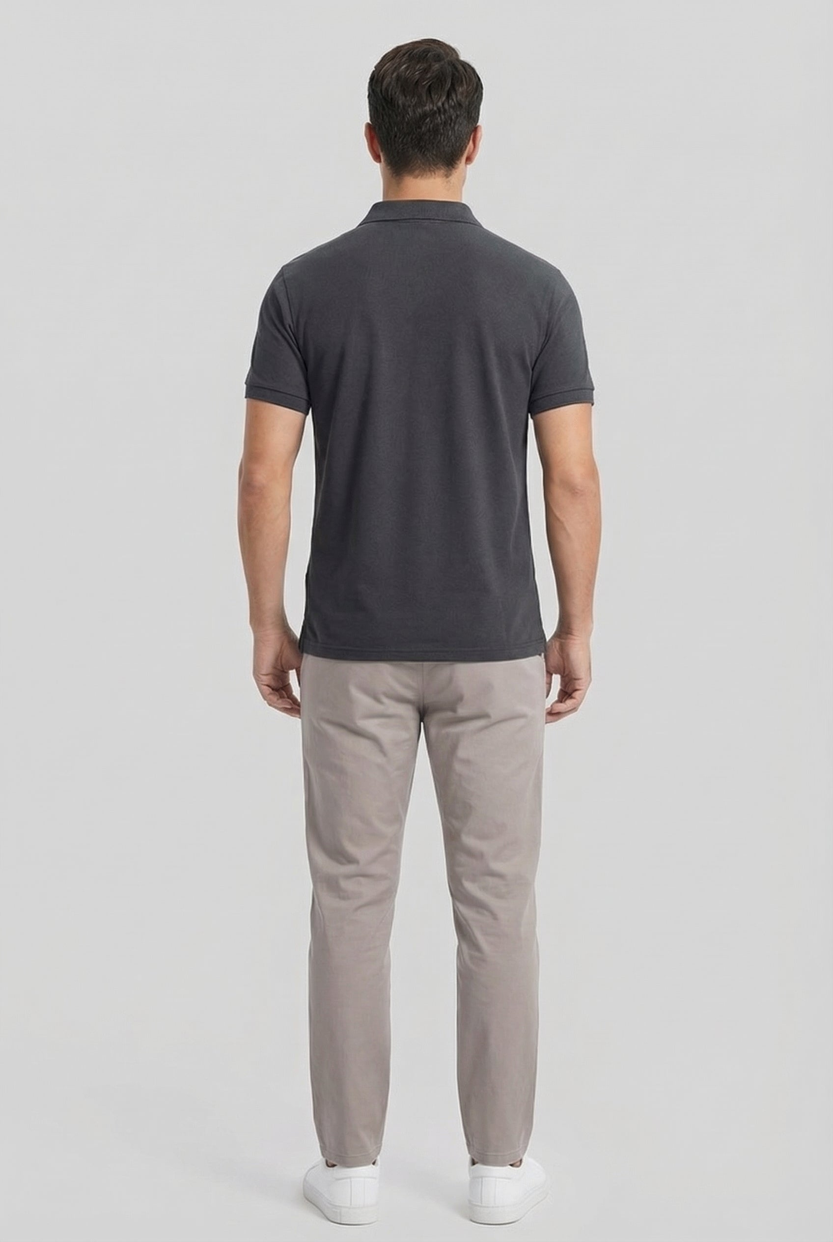 Hombre Polo Casual Con Bordado Decorativo Y Cuello Clásico