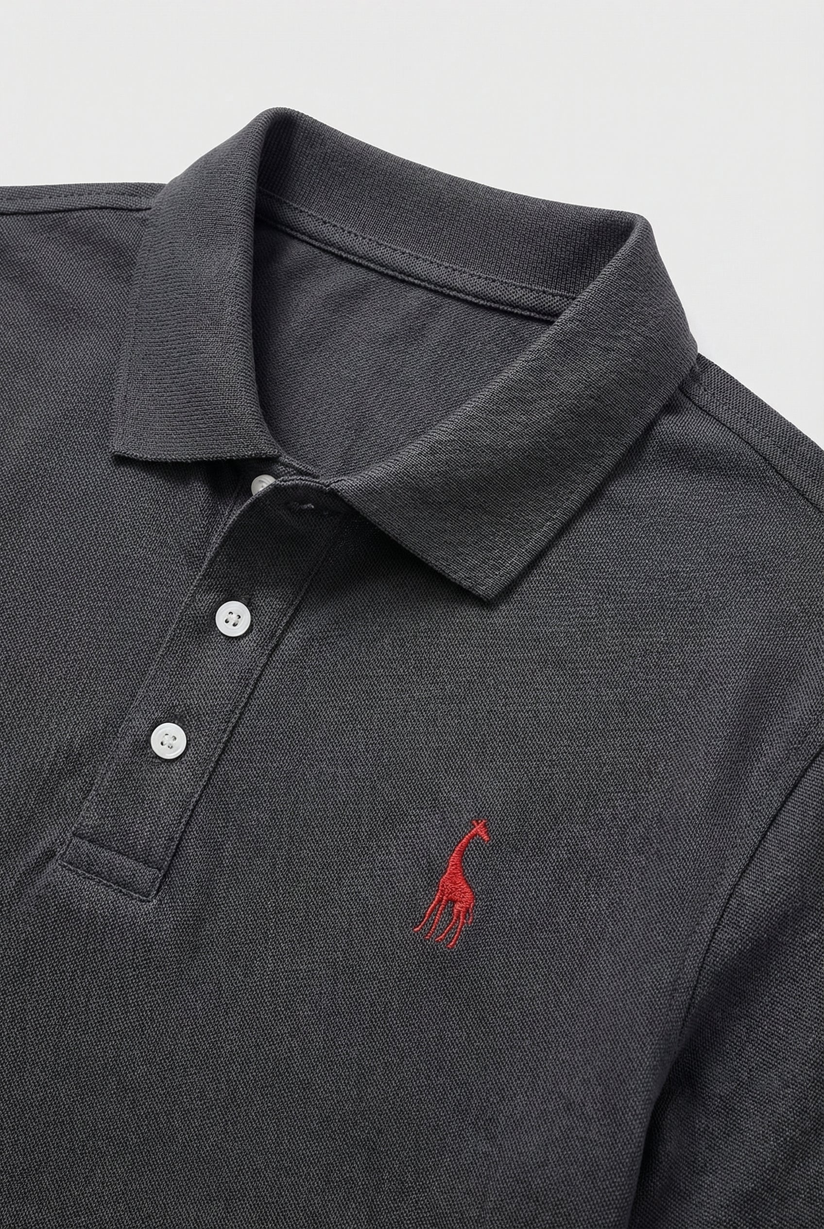 Hombre Polo Casual Con Bordado Decorativo Y Cuello Clásico