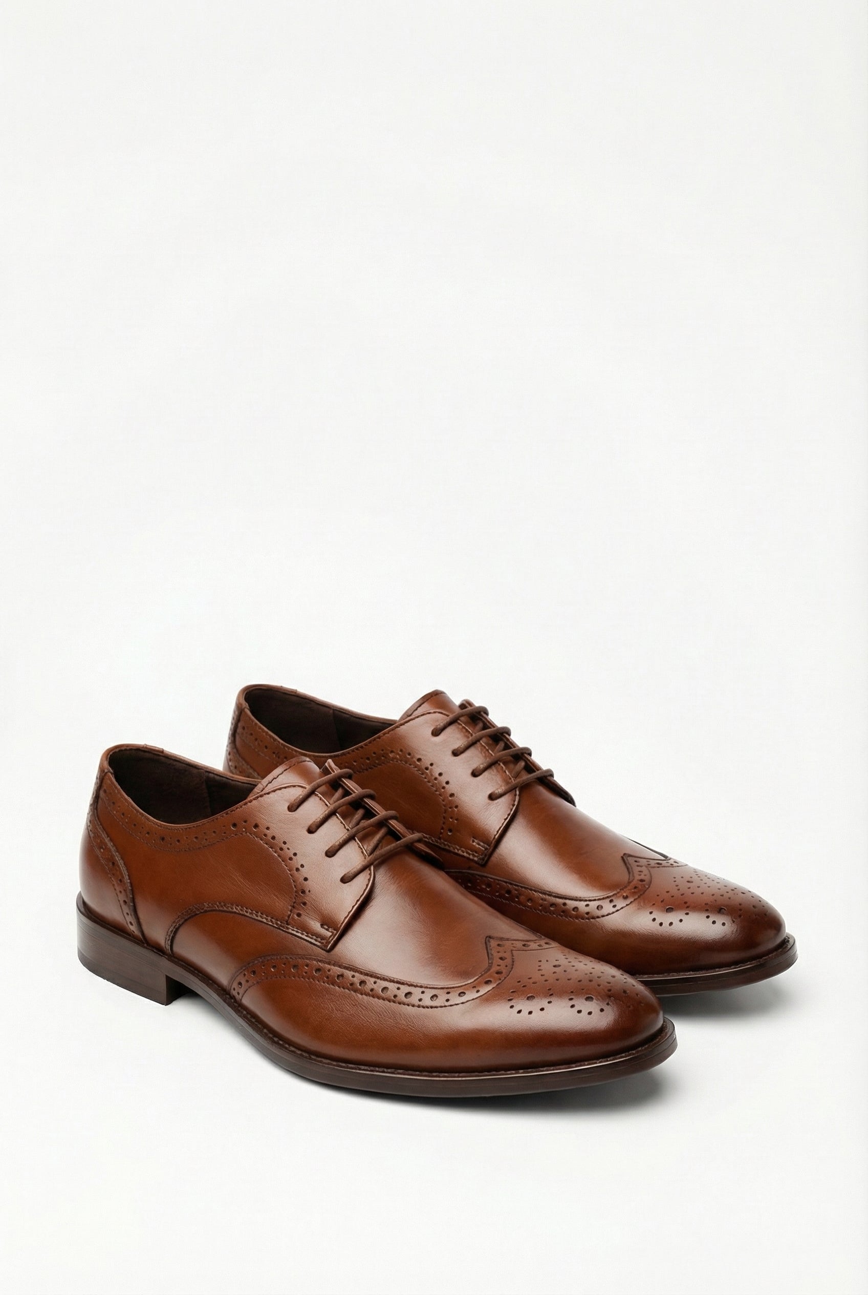 Zapatos Oxford Hombre Cuero Con Perforaciones Brogue Diseño Elegante